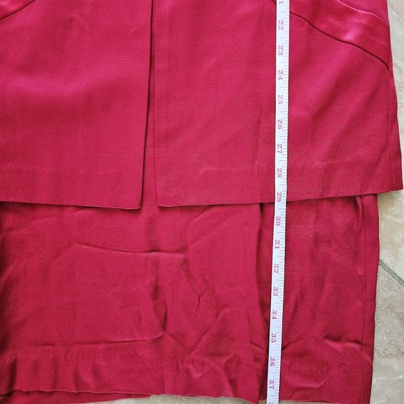 Danny & Nicole Red 1 Pc Dress Suit Size 6 Career, Church Suit Vintage 90s - Picture 14 of 15